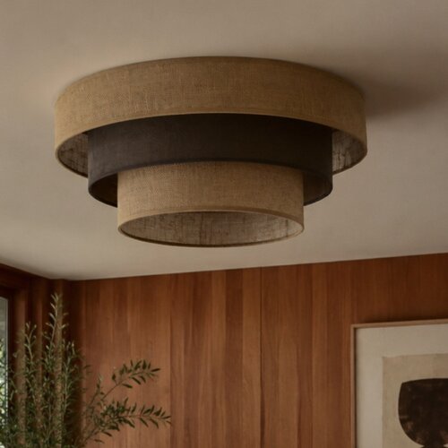  plafonsko svetlo wenta 1xE27/60W/230V prečnik 50 cm juta/braon Slike