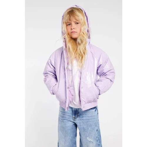 Guess Otroška jakna vijolična barva