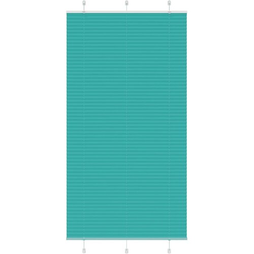 vidaXL Plisirana žaluzija petrolejno zelena 110x200 cm, širina blaga 109,4 cm, poliester, (5000297666) Cene