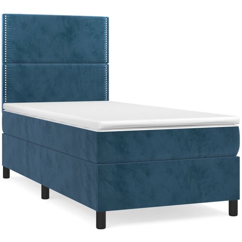 Maison Chic Box spring postelja - Vzmetna postelja z vzmetnico temno moder 90x190 cm žamet SL19547, (21893939) Slike