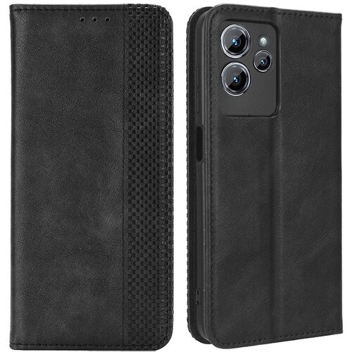 INORCO Za Oukitel C32 Magnetic Shell Retro PU usnjena torbica za telefon, stojalo, preklopna preklopna prevleka, (22033563) Cene