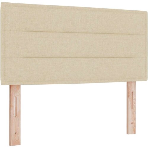  Krevet s kutijom s madracem krem 100x200 cm tkanina Slike