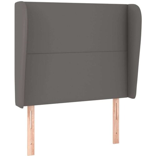  Uzglavlje s u&amp;scaron;ima sivo 103x23x118/128 cm od umjetne kože Slike