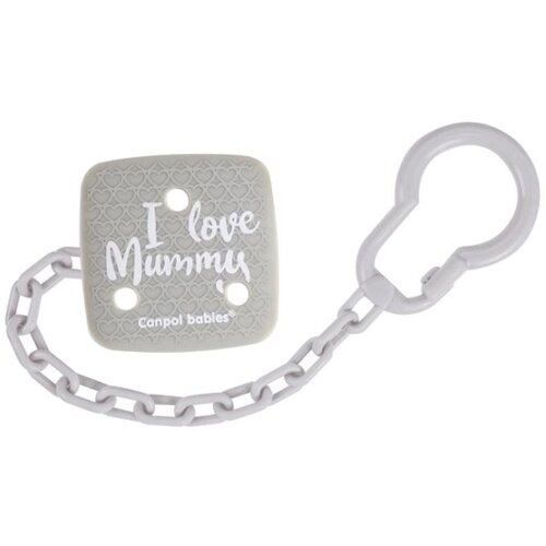 Canpol BABIES LANAC ZA VARALICU I LOVE MUMMY (0m+) - GREY 2434 (2434_grey) Slike