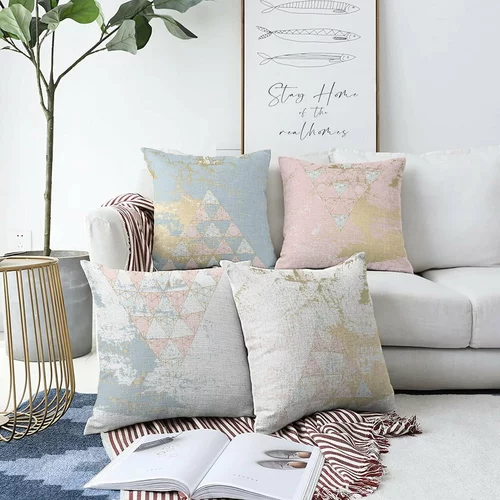 Minimalist Cushion Covers set od 4 ukrasne jastučnice Spring Vibes, 55 x 55 cm