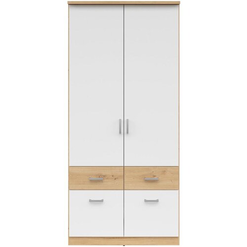 Lesnina-XXXL omara za oblačila brando, bela, hrast, š. 91 cm Cene