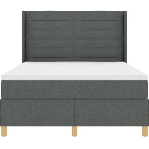  s opruga kutije s LED trakama Siva 160 x 200 cm tkanina Slike