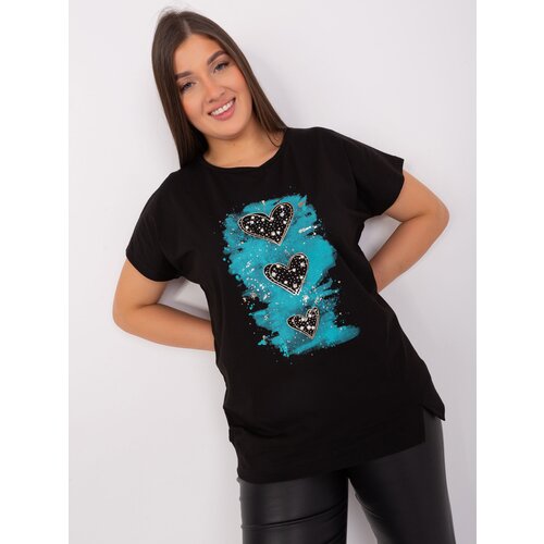 Fashion Hunters Women&amp;#039;s black cotton blouse plus size Slike