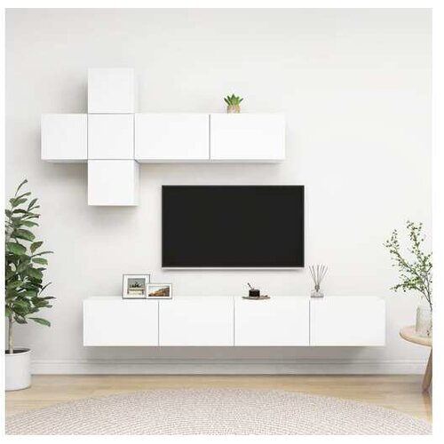  7-dijelni set TV ormarića bijeli od iverice Cijene