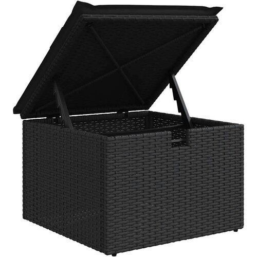 vidaXL 9-dijelni set vrtnih sofa s jastucima crni od poliratana bagrem Cene