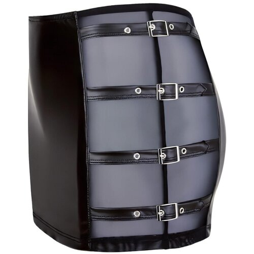 Cotelli Collection sjajna mini suknja s kopčom (crna) Slike