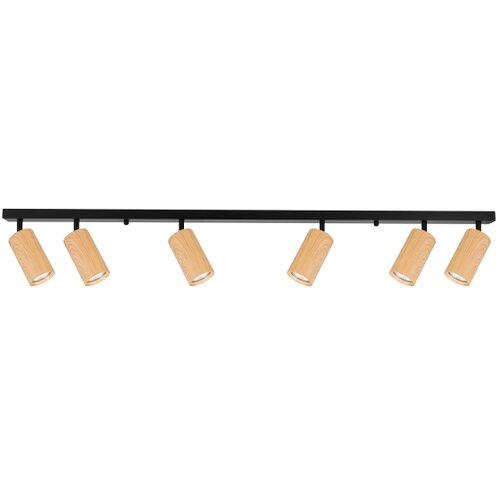  Brilagi - Reflektorsko svetlo SELE 6xGU10/30W/230V crna/dekor hrasta Slike