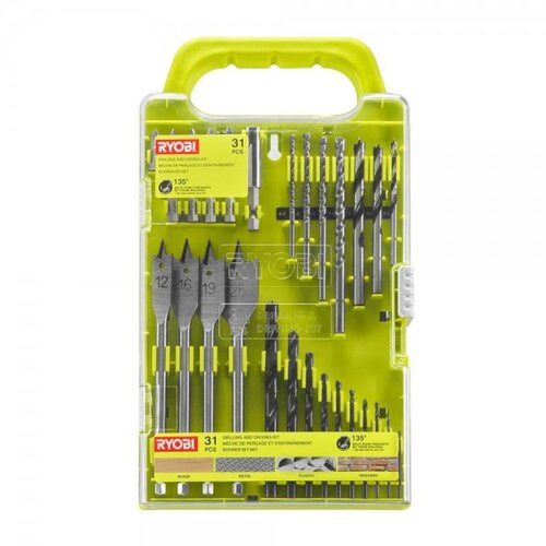 Ryobi set svr, bit i svrdla za drvo 31-dijelni RAKDD3 RPP24 Cene