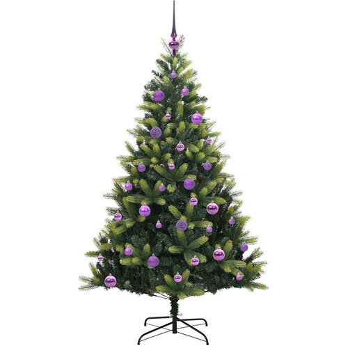 VidaXL Umjetno rasklopivo božićno drvce 150 LED-a Zelena 150 cm Slike