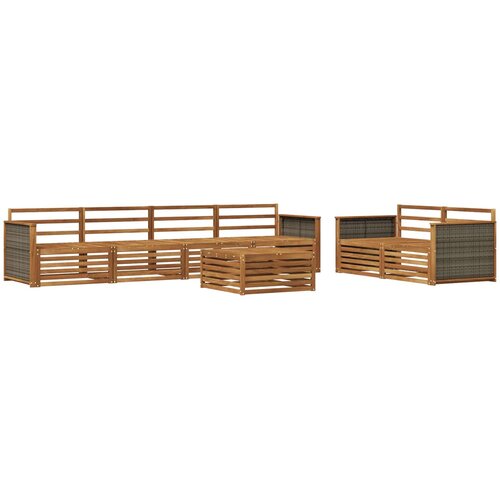 vidaXL Zunanja garnitura za sedenje 7 pcs Naravna Masiven les akacije, (5000281635) Cene