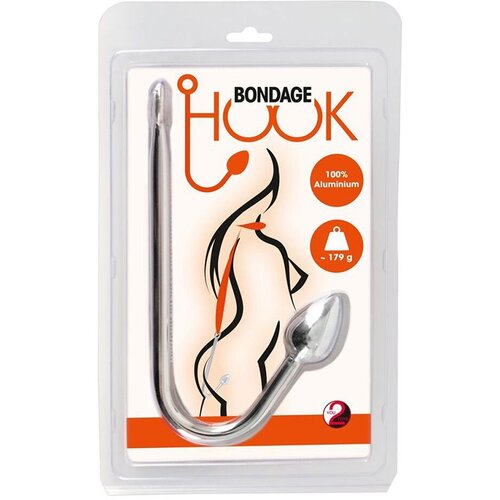 You2Toys Kljuka za bondage - aluminijasta analna kljuka (179g) - srebrna Slike