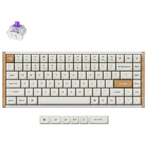 KEYCHRON Tastatura K2H-F1 75% Nebula Switch - White/wood Cene