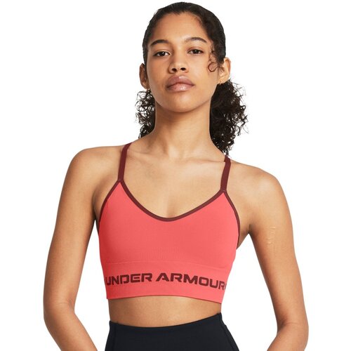 Under Armour bra seamless low long bra pink - Cene