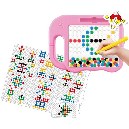 Woopie magnetna ploča Montessori MagPad 84 gumba, rozi Slike