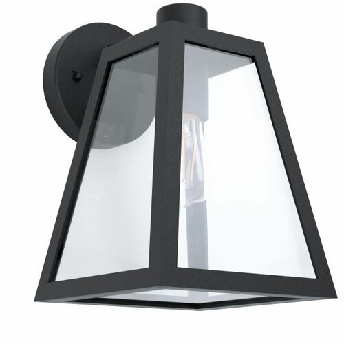 Eglo Mirandola spoljna zidna lampa/1, e27, 60w, ip44, aluminij/staklo/crna Slike