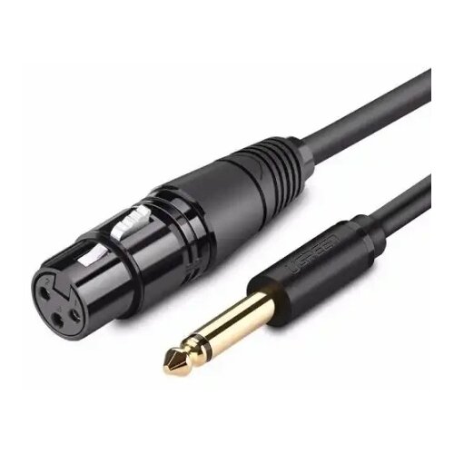 Ugreen AV131 ženski XLR kabel za jack 6.35 mo&scaron;ki - 2m (črn), (20638739) Cene