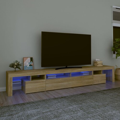vidaXL TV ormarić s LED svjetlima boja hrasta sonome 260x36,5x40 cm Cijene