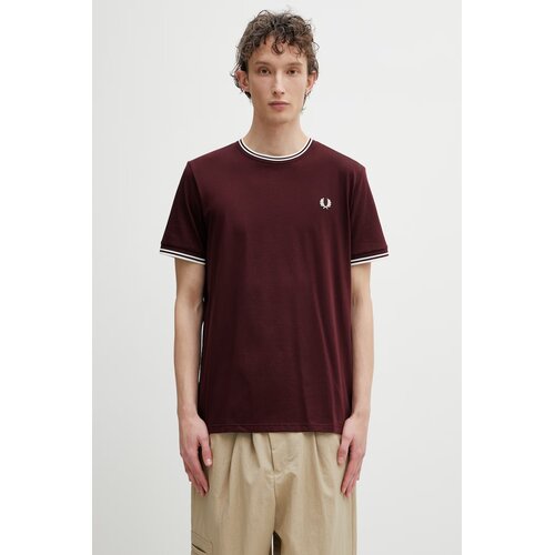 Fred Perry Majice s kratkimi rokavi TWIN TIPPED T-SHIRT Bordo Cene