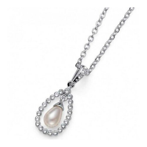 Ženski oliver weber pearl drop crystal lanČiĆ sa swarovski belim peralama i kristalima ( 11946 ) Slike