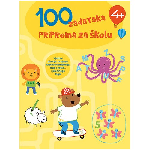 Lusio 100 zadataka, Priprema za školu, 4+, Žuta Cene