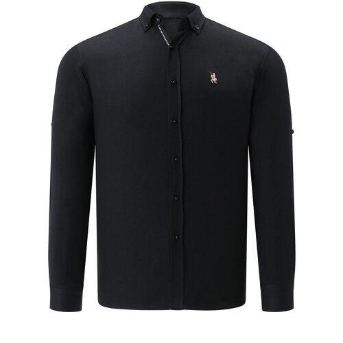 Dewberry G674 MEN'S SHIRT-LIGHT BLACK Cene