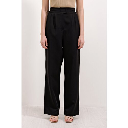 Bigdart Women's Black High Waist Fabric Pants 6612 Cene