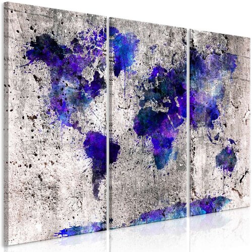 Slika - World Map: Ink Blots (3 Parts) 90x60 Slike