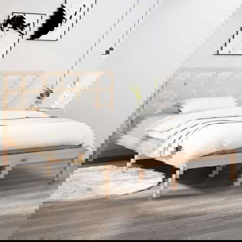  Okvir za krevet od masivnog drva 140 x 190 cm Cene