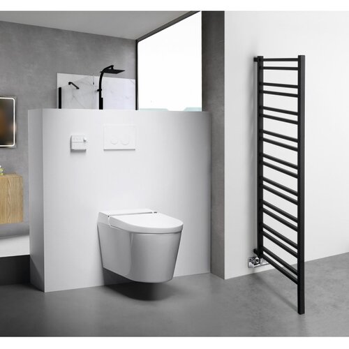 Sapho radijator za kupatilo metro space 525W 55x143 cm mat crne boje Slike