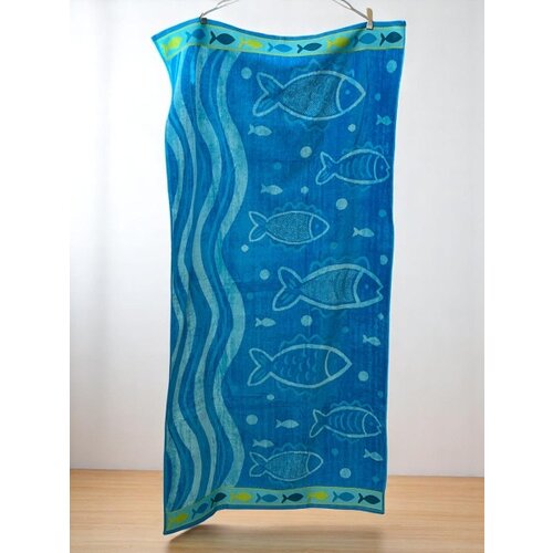  Plažni pe&amp;scaron;kir &amp;quot;Fish Splash&amp;quot; 164x85 cm &amp;ndash; 100% pamuk A2 ( VLK000668-FishSplash ) Slike