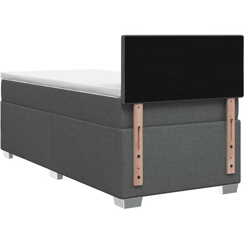 Krevet s box springom, madracem i LED-om Tamnosiva 100 x 200 cm Slike