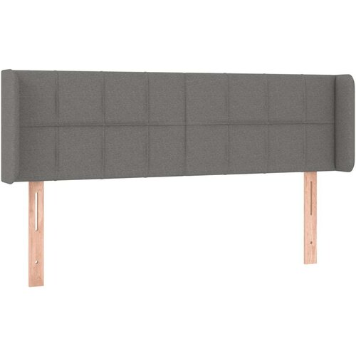  Uzglavlje tamnosivo 147x16x78/88 cm od tkanine Slike