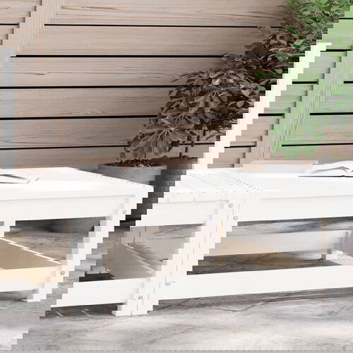 vidaXL Vrtni tabure bijeli 70 x 70 x 30 cm od masivne borovine Cijene