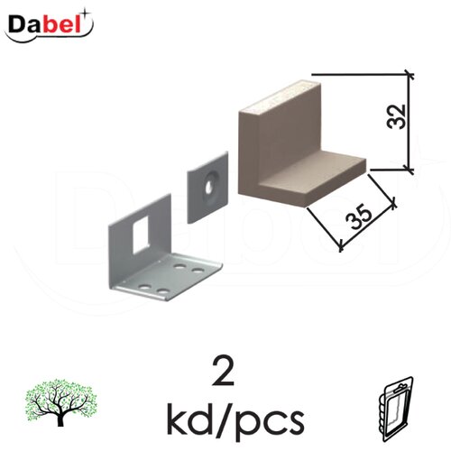 Dabel nosač kuhinjskog elementa ne1 braon 35x32 mm 2kom Slike