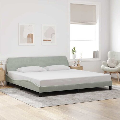  Okvir za krevet Dover svjetlosivi 200 x 200 cm baršunasti Cene