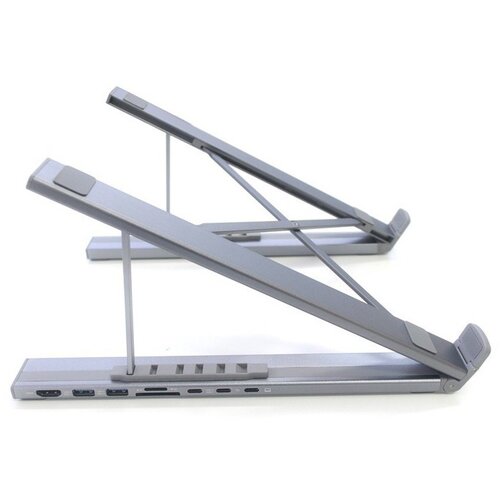 INF Raz&scaron;irljivo USB-C priklopno postajo Stojalo za prenosnik - Srebrna aluminijeva zlitina, (5000139704) Cene
