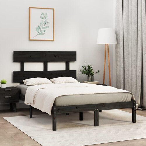  Okvir za krevet od masivnog drva crni 140 x 190 cm Cene
