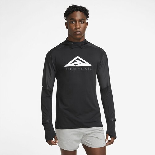 Nike m nk df trail hoodie gx, mu&amp;scaron;ki duks za trčanje, crna DM4743 Slike