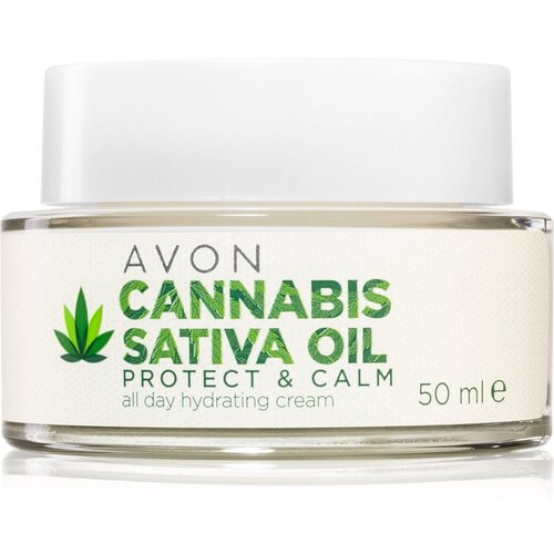 Avon Cannabis Sativa Oil Protect &amp;amp; Calm hidratantna krema s uljem kanabisa 50 ml Slike
