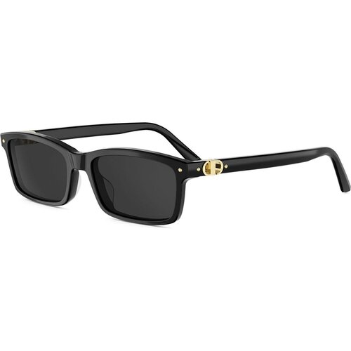 Dior Petit CD S1I Black Rectangular Sunglasses ONE SIZE (54) Črna/Siva Slike