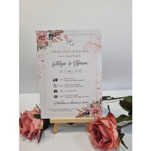  Poročna vabila MINIMALISTIČNA PORMIN 05-05 Cene