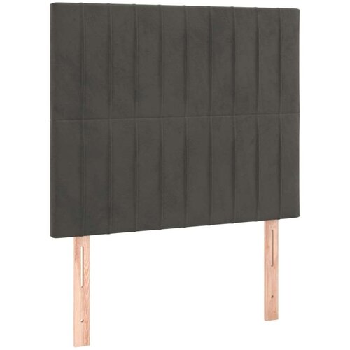 Box spring krevet s madracem tamnosivi 80 x 200 cm bar&amp;scaron;unasti Slike