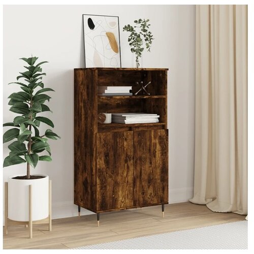 vidaXL Visoka komoda dimljenog hrasta 60x36x110 cm konstruiranog drva Cene