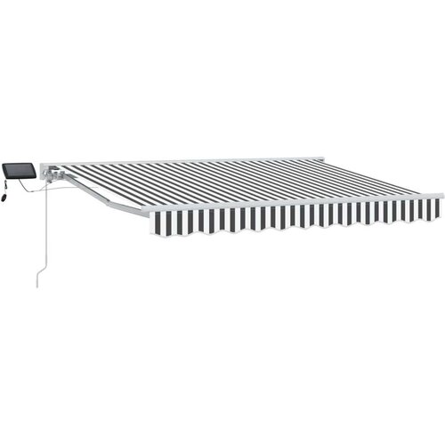  Ročno senčilo s LED-ji Antracitna in bela 2,5 x 2 m, (5000205136) Cene