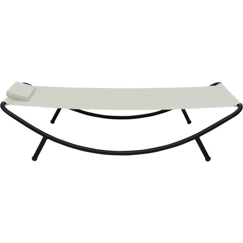  Vrtni ležaj krem 200 x 90 cm čelični Slike